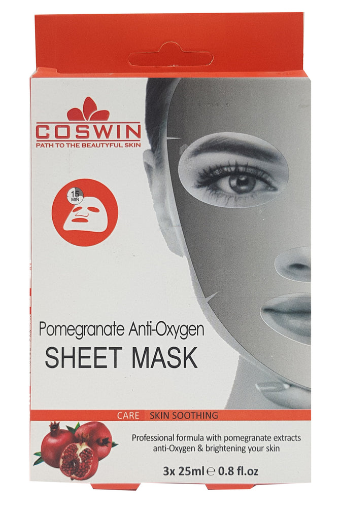Coswin Pomegranate Anti-Oxygen Sheet Mask (3 Sachets) 3 x 25 ML