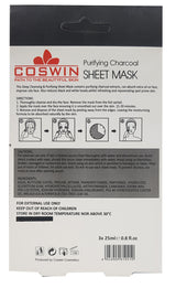 Coswin Purifying Charcoal Sheet Mask (3 Sachets) 3 x 25 ML