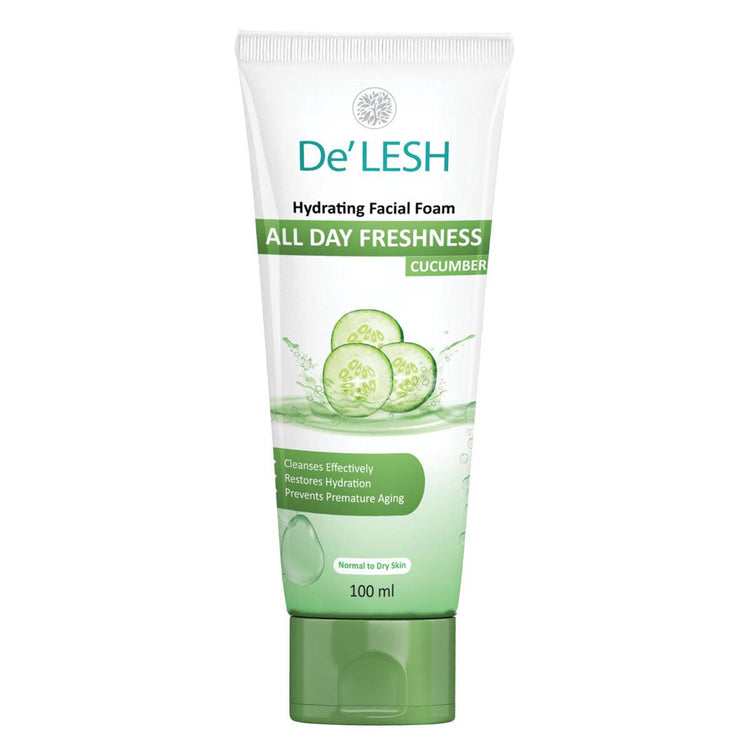De'Lesh Hydrating Facial Foam Cucumber Facewash 100 ML