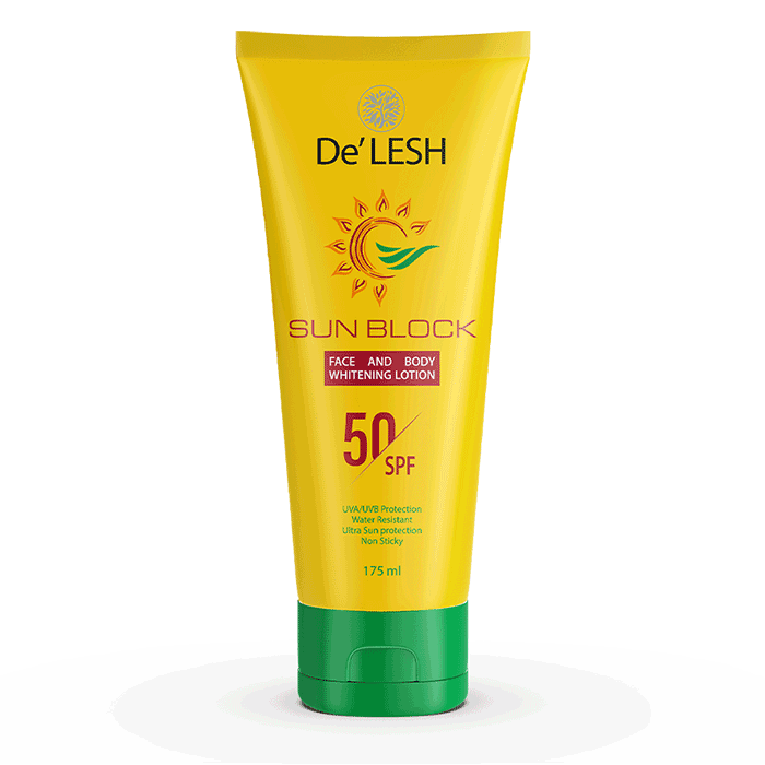 De'Lesh SPF 50 Sun Block Face & Body Whitening Lotion