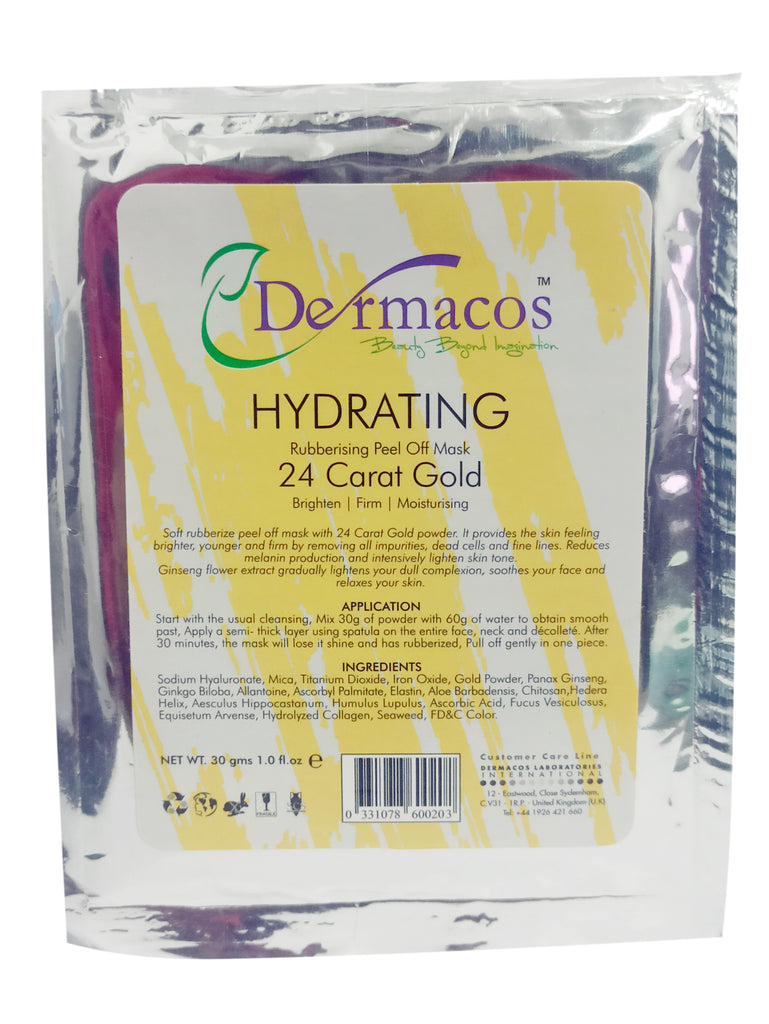Dermacos Hydrating Rubberising Peel Off Mask 24K Gold 30 GM