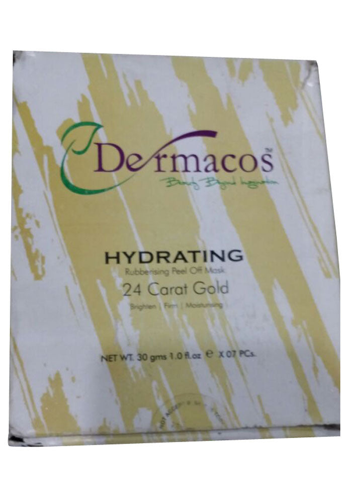 Dermacos Hydrating Rubbing Peel Off Mask 24K Gold (7 x 30g) Pack