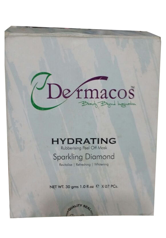 Dermacos Hydrating Rubbing Peel Off Sparkling Diamond Mask (7 x30 Grams) Pack