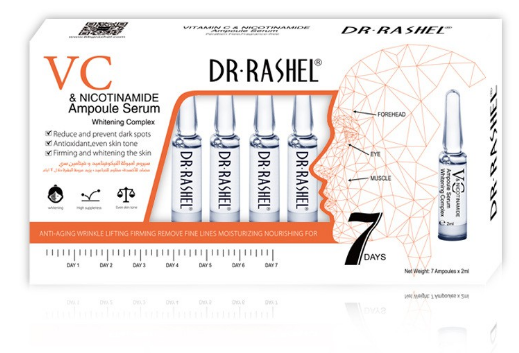 Dr. Rashel Vitamin C And Nicotinamide Ampoule Serum Whitening Complex 2 ML x 7