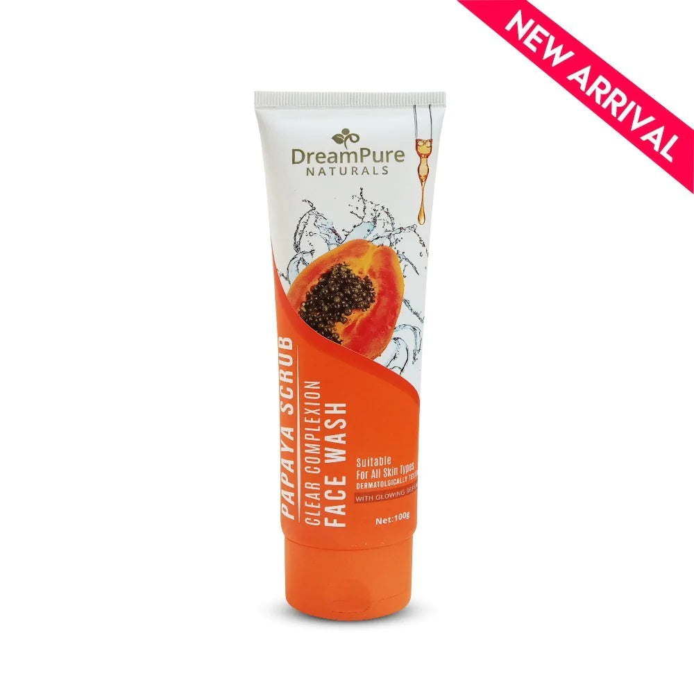 Dream Pure Papaya Scrub Clear Complexion Face Wash