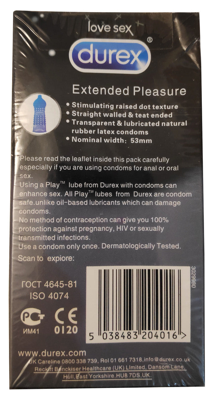 Durex Love Extended Pleasure 12 Condoms Box