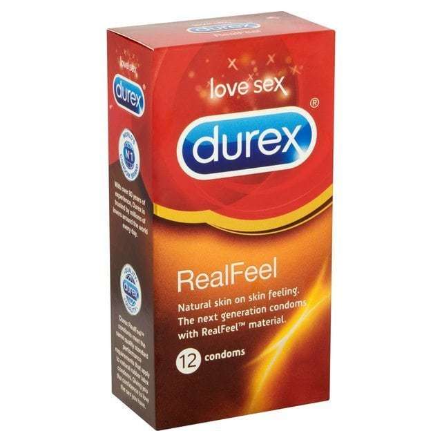 Durex Love Real Feel 12 Condoms (Lubricated & Dotted) Box