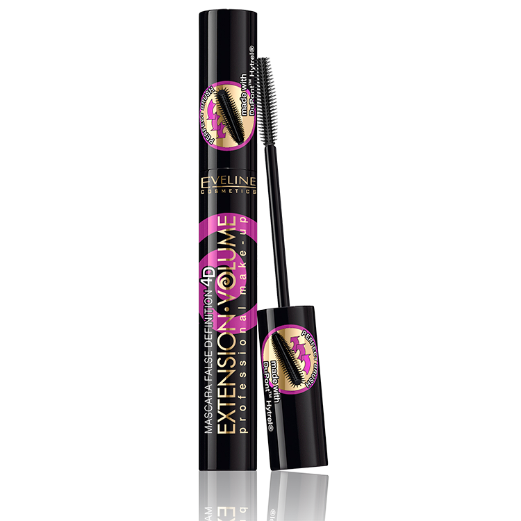 Eveline EXTENSION VOLUME PROFESSIONAL MAKE-UP 4D FALSE DEFINITION EXTRA VOLUME & CARBON BLACK MASCARA