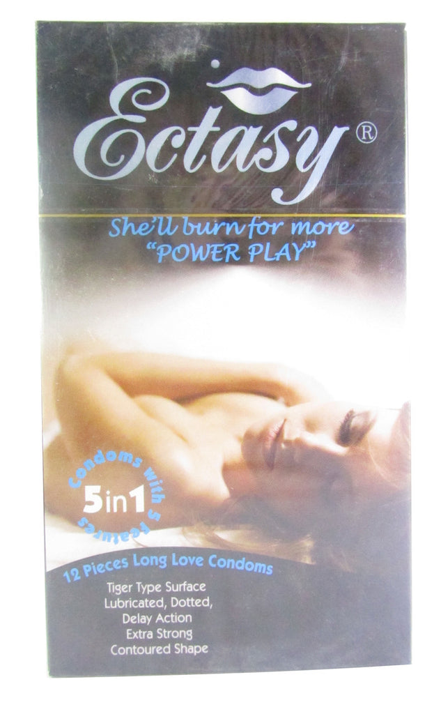 Ectasy Long Love Dotted Condom (5 in 1 Features) 12 Pieces