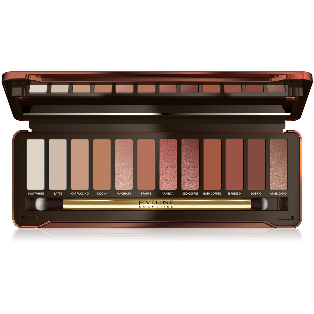 Eveline Eyeshadow Palette 12 Colors Charming Mocha