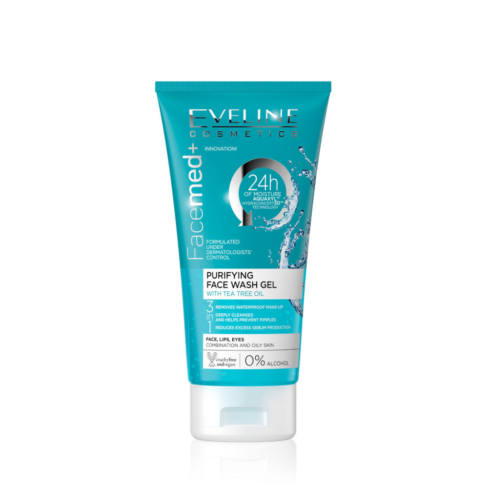 Eveline FaceMed+ Purifying Facial Wash Gel with Tea Tree Oil 150 ML