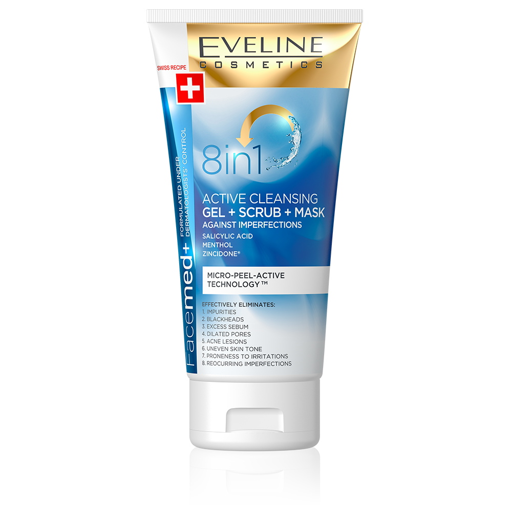 Eveline Facemed Cleansing Gel + Scrub + Mask 150 ML