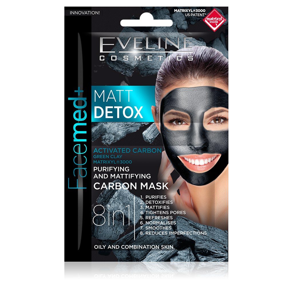 Eveline Facemed Matt Detox Carbon Mask 10 ML