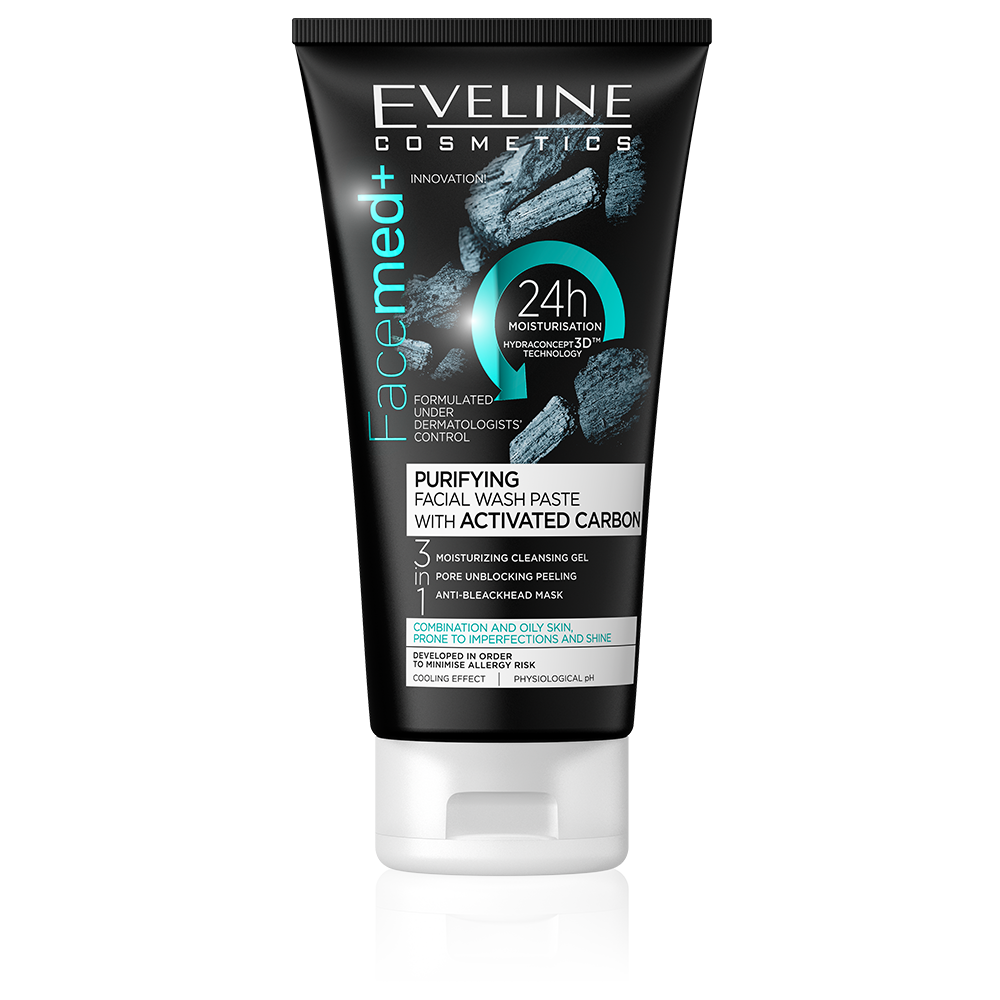 Eveline Purifying Facial Wash Paste With Activated Carbon 150 ML