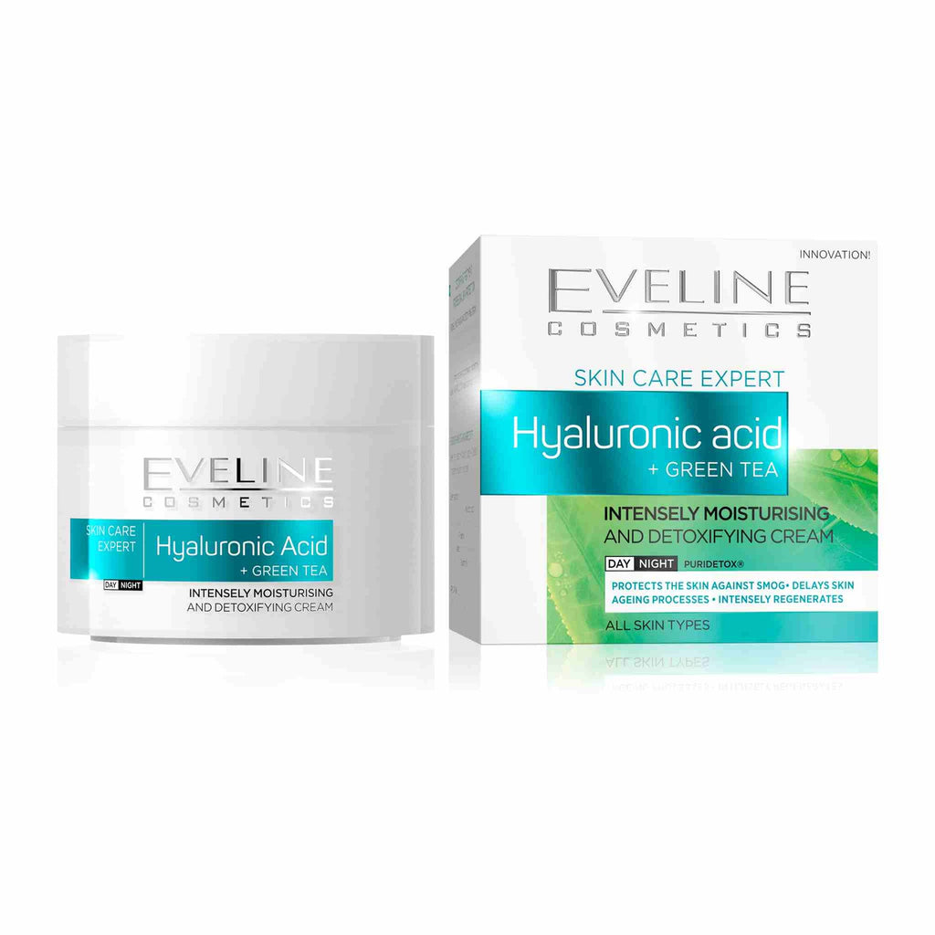 Eveline Skin Care Expert Hyaluronic Acid + Green Tea Cream 50 ML