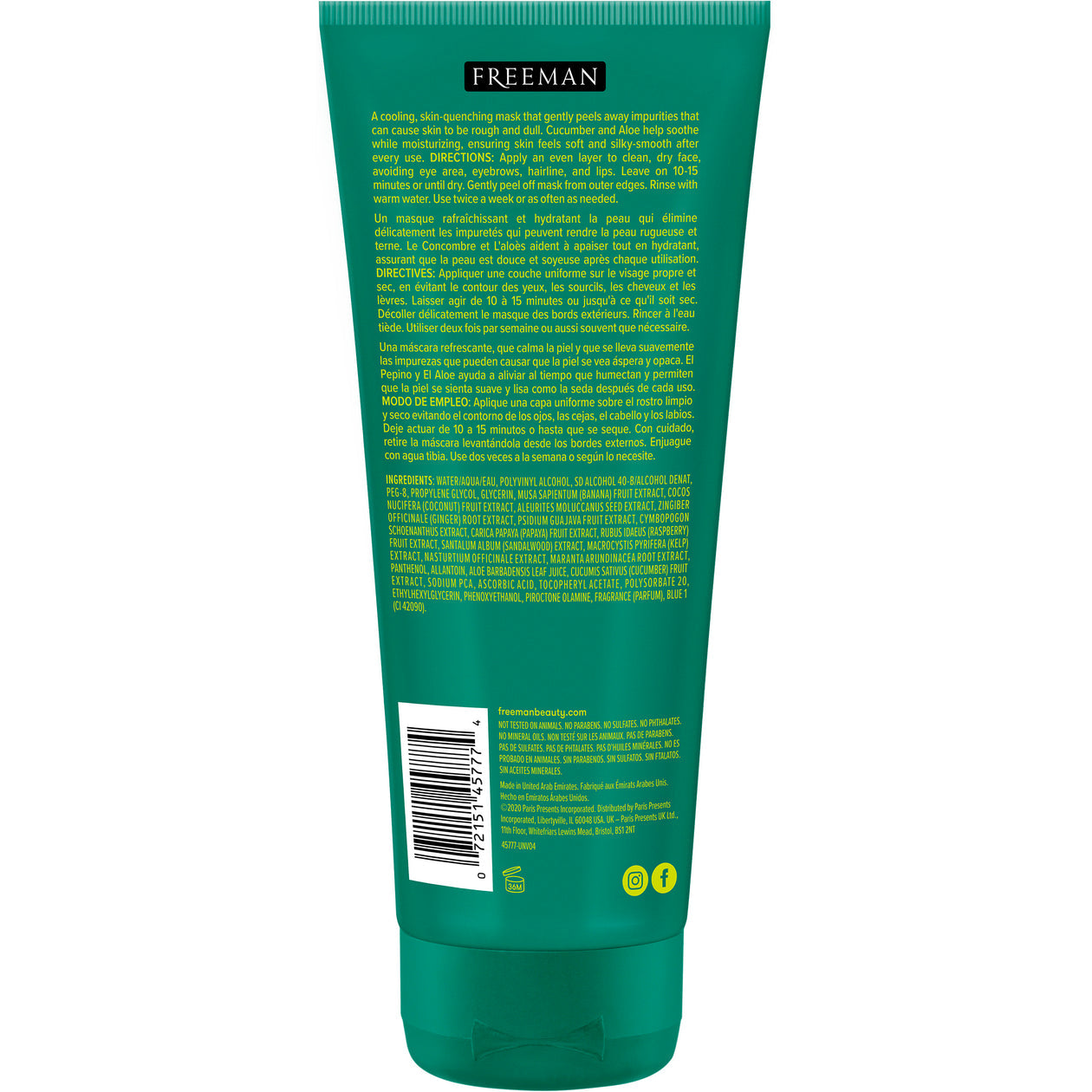 Freeman Cucumber Peel Off Gel Mask 175 ML