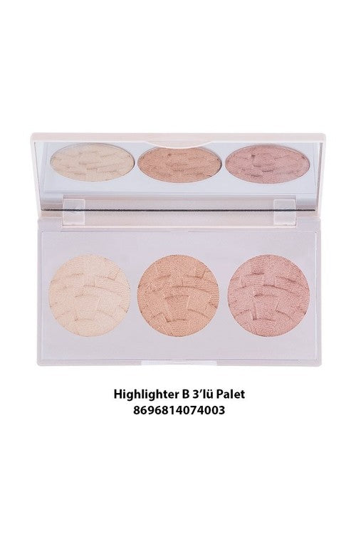 Gabrini Highlighter 3 in 1 (Palette) B