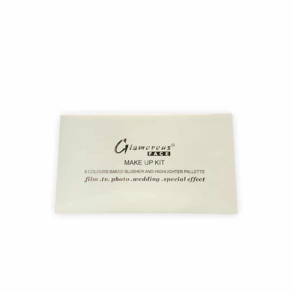 Glamorous Face 8 Colour Teracotta Blush & Shimmer Highlighter Kit