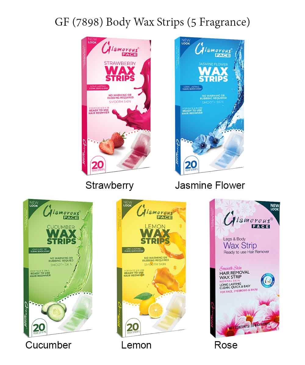Glamorous Face Body Wax Strips 4 Flavors