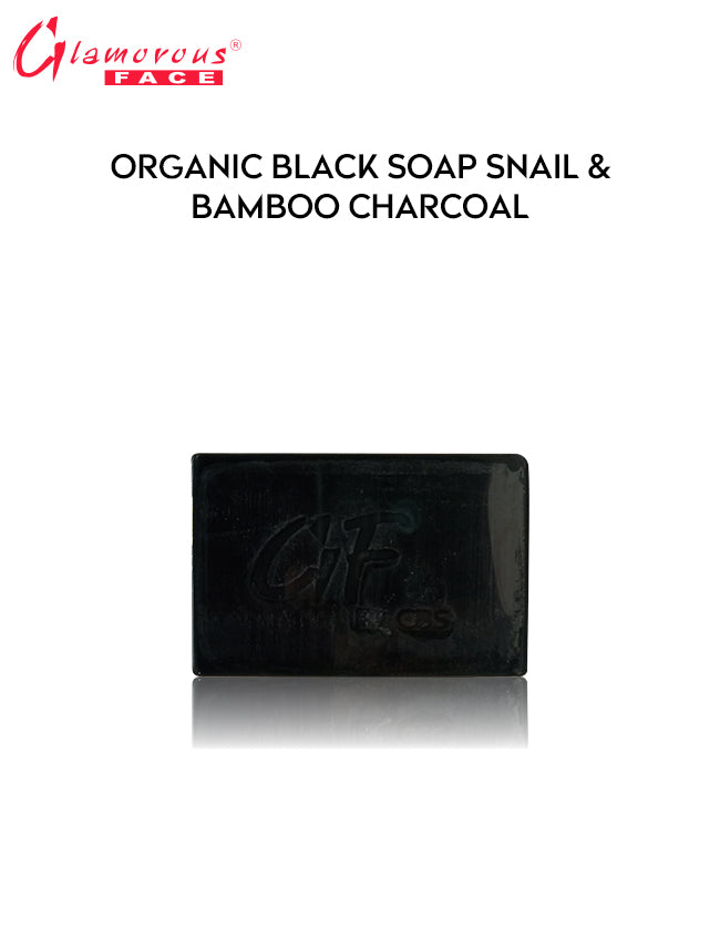 Glamorous Face Organic Black Soap Snail And Bamboo Charcoal 100 GM