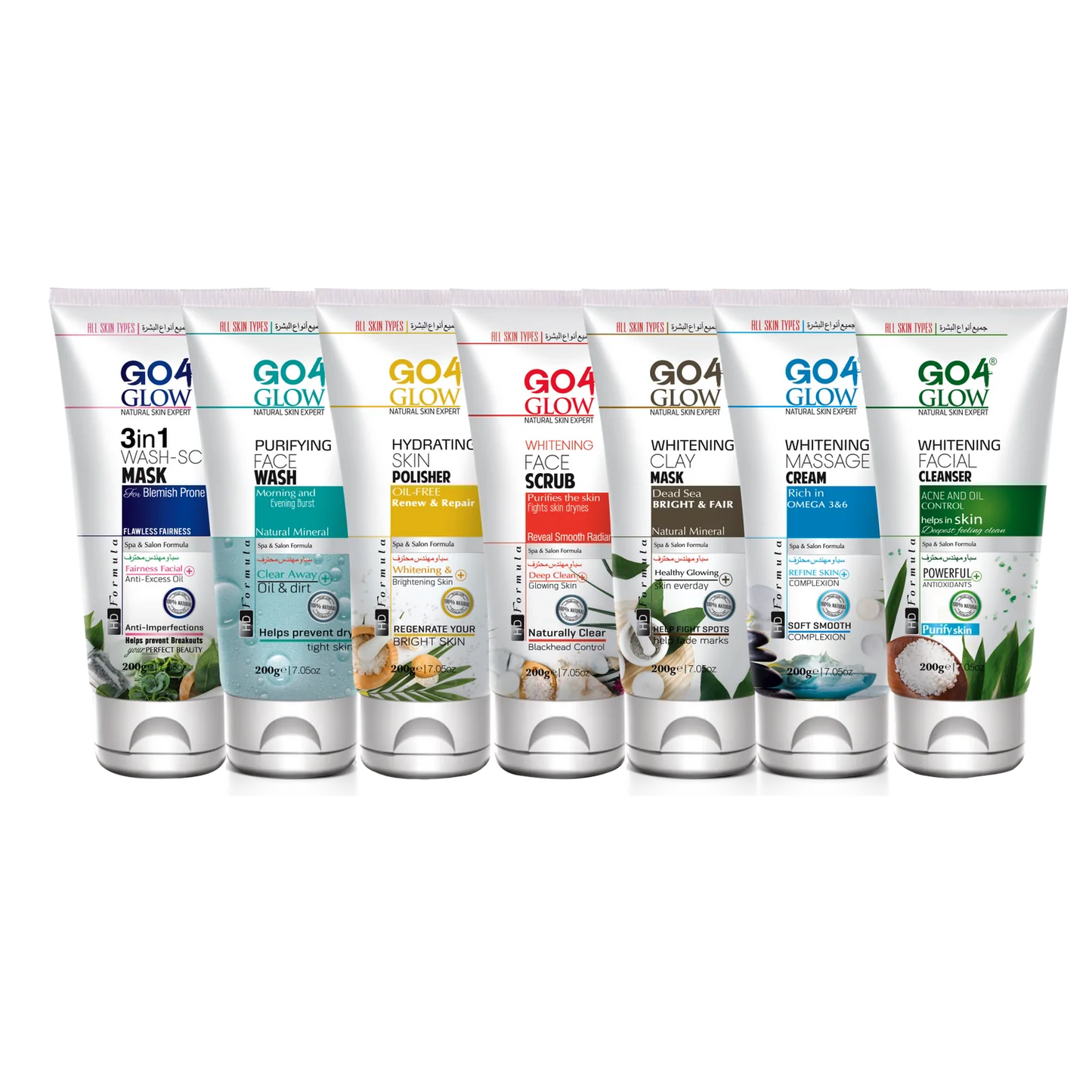 Go 4 Glow Professional Facial Set (7 Tubes)