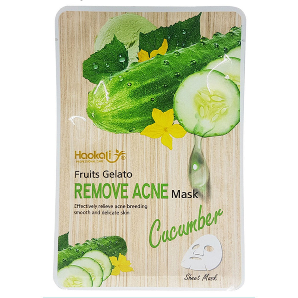 Haokali Fruits Gelato Remove Acne Sheet Mask Cucumber 30 ML