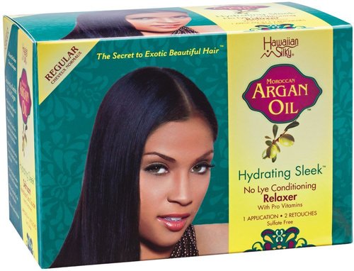Hawaiian Silky Argan Oil Hydrating Sleek Relaxer Kit Box (1-APP)