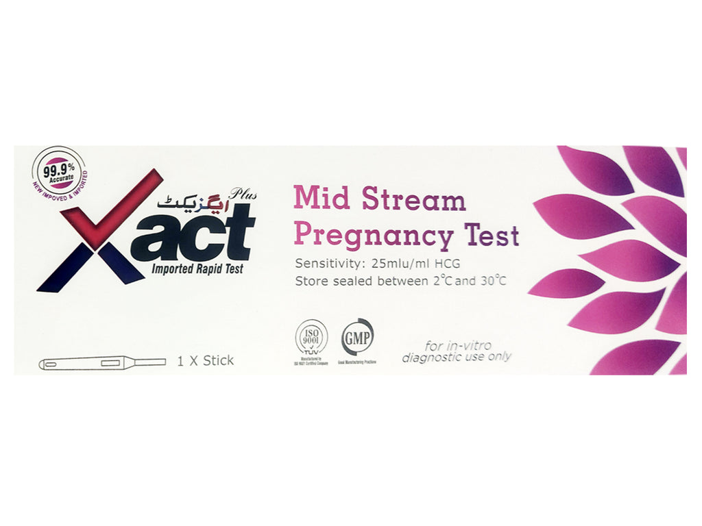 Xact Mid Stream Pregnacy Test