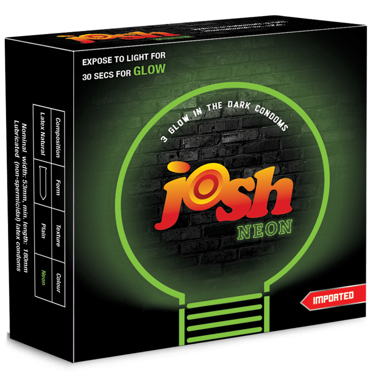 Josh Neon Condoms 3 Pieces