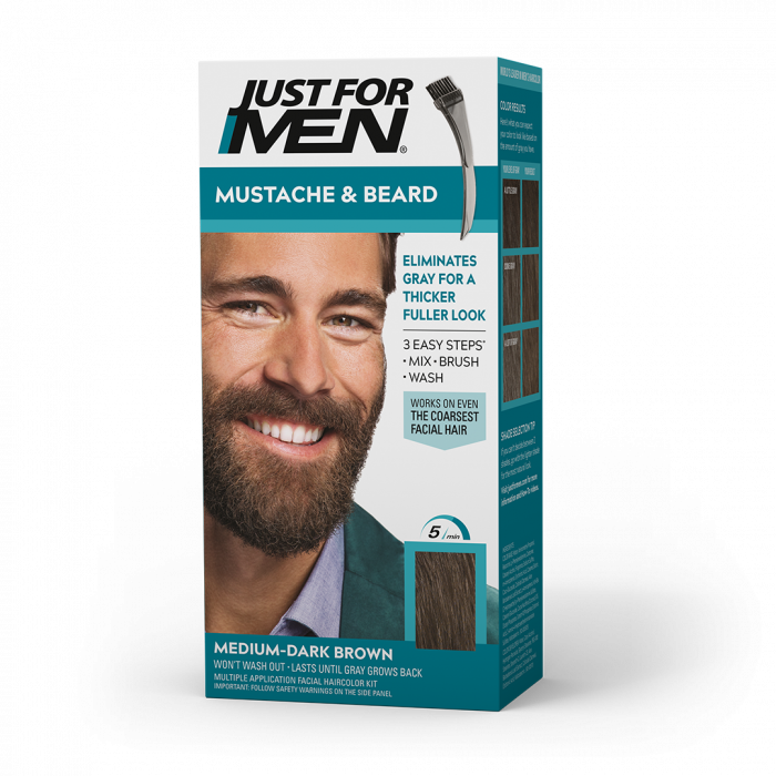 Just For Men Brush-In Color Mustache & Beard Gel Medium Dark Brown M-40