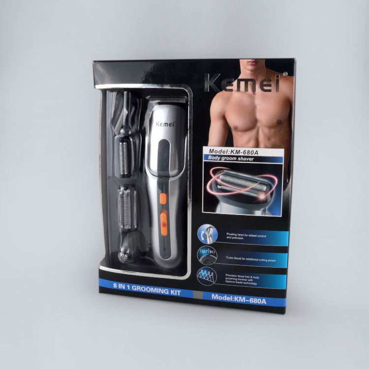 Kemei 8 in 1 Grooming Kit Hair Clipper Nose Trimmer KM-680A