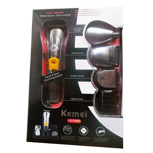 Kemei Professional Trimmer 7 in 1- Silver KM-580A