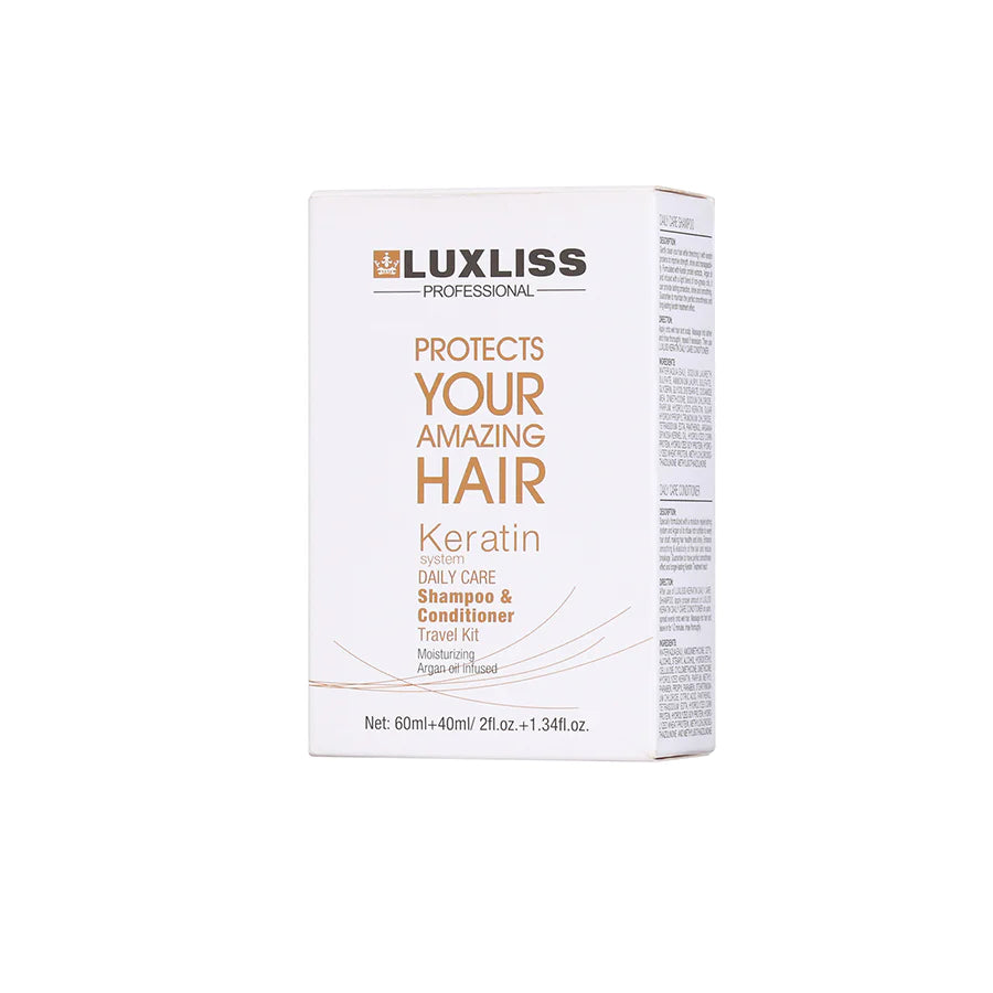 Luxliss Keratin Daily Care Shampoo & Conditioner Travel Kit