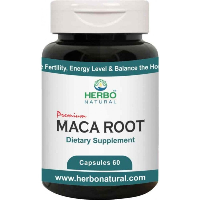Herbo Natural Maca Root Dietary Supplement 60 Caps