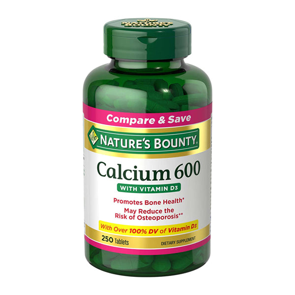 Nature's Bounty Calcium 600 MG with Vitamin D3 250 Tablets