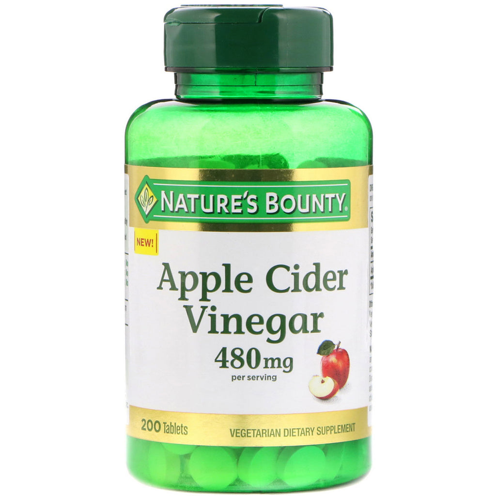 Nature's Bounty Apple Cider Vinegar 480 MG 200 Tabs