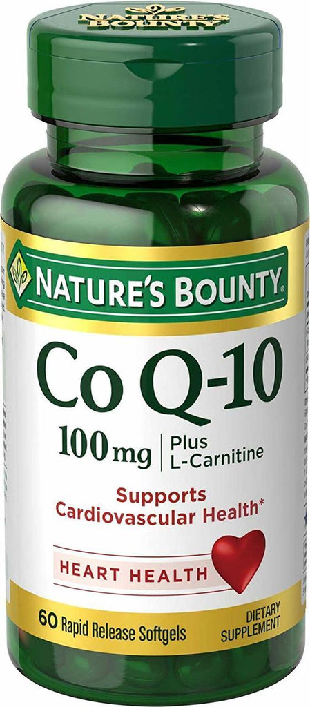 Nature's Bounty Co Q-10 100 MG Plus L-Carnitine 60 Softgels