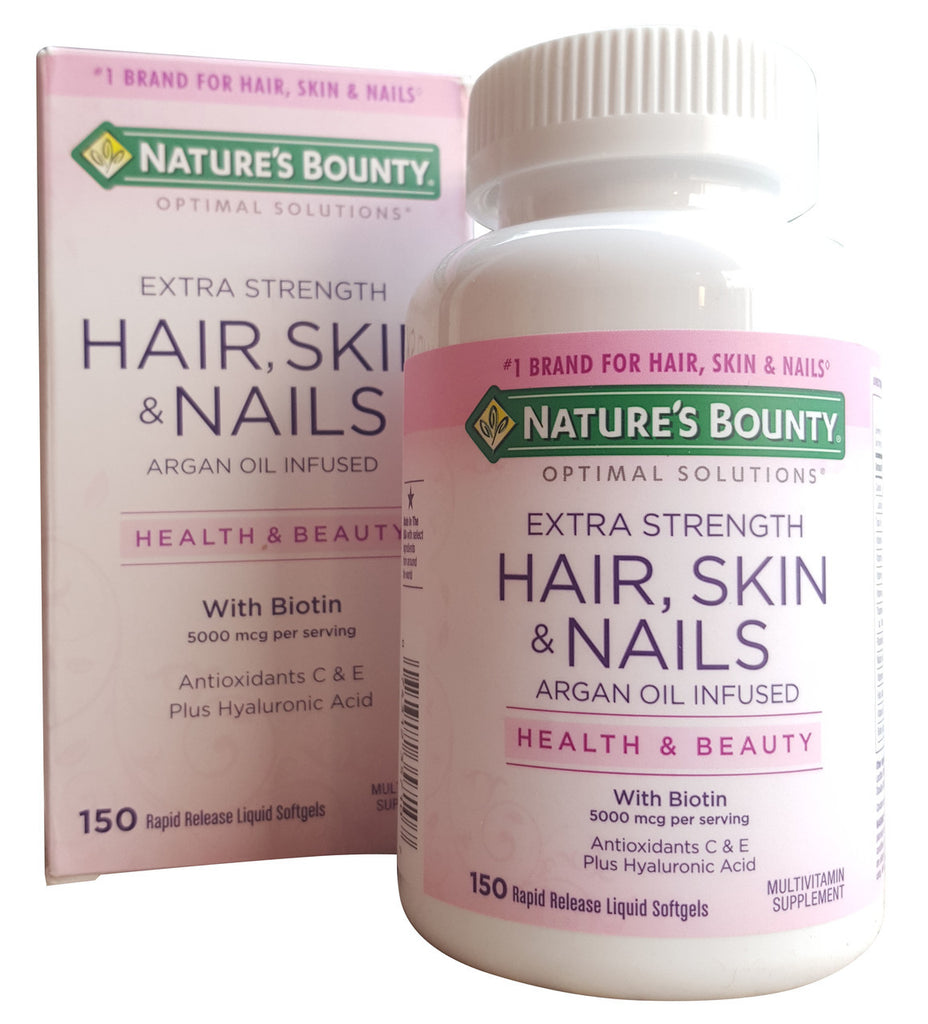 Nature's Bounty Extra Strength Hair, Skin & Nails with Biotin 150 Softgels