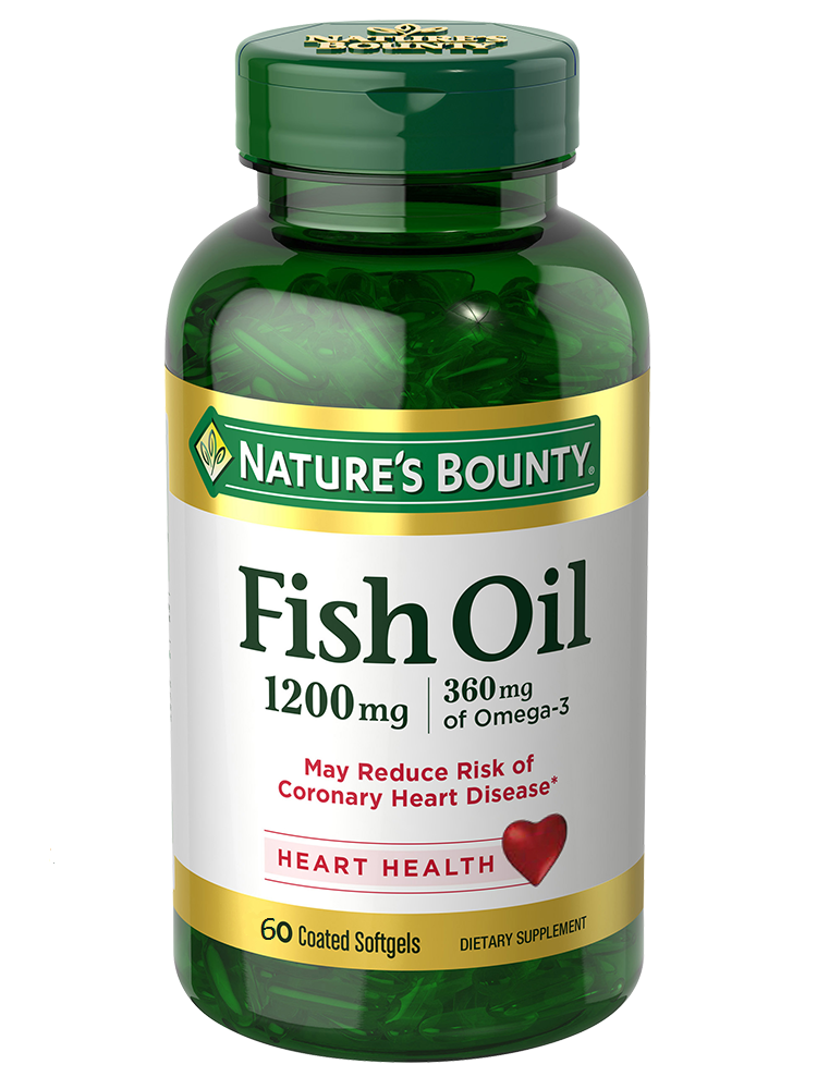 Nature's Bounty Fish Oil 1200 MG Plus Omega 3 (60 Softgels)