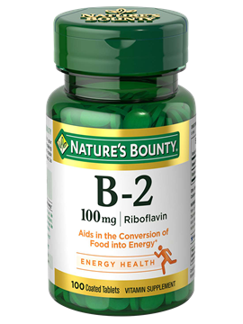 Nature's Bounty Vitamin B-2 100 MG 100 Coated Tabs