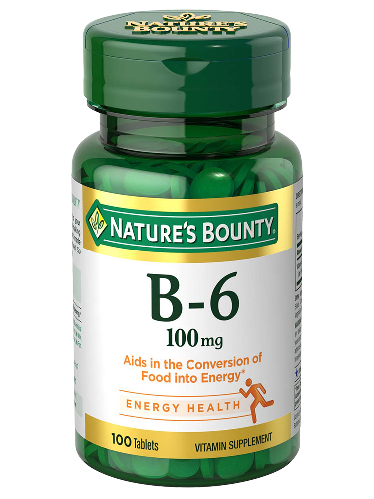 Nature's Bounty Vitamin B-6 100 MG 100 Tabs