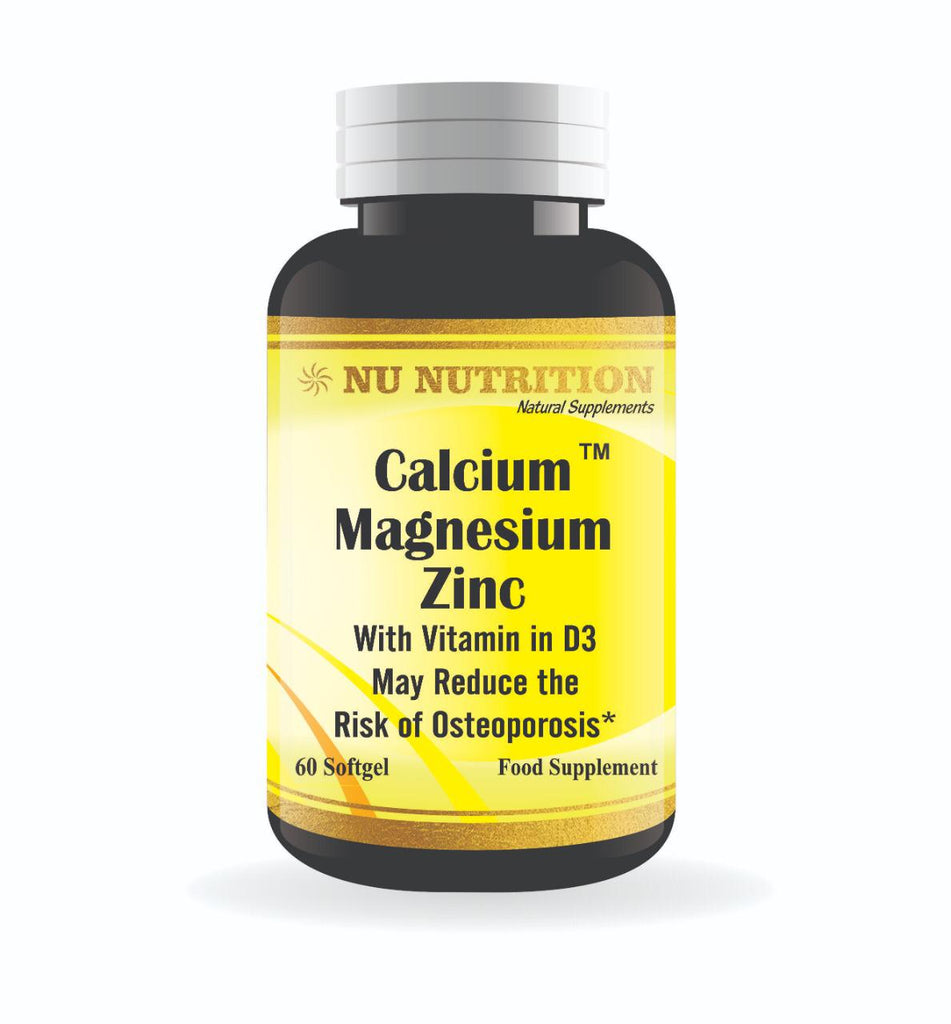 Nu Nutrition Calcium, Magnesium, and Zinc With D3 60 Tablets