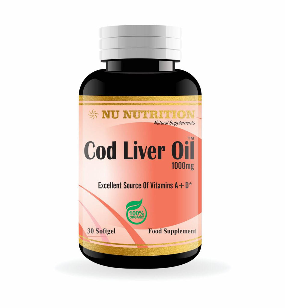 Nu Nutrition Cod Liver Oil 1000 MG 30 Softgels