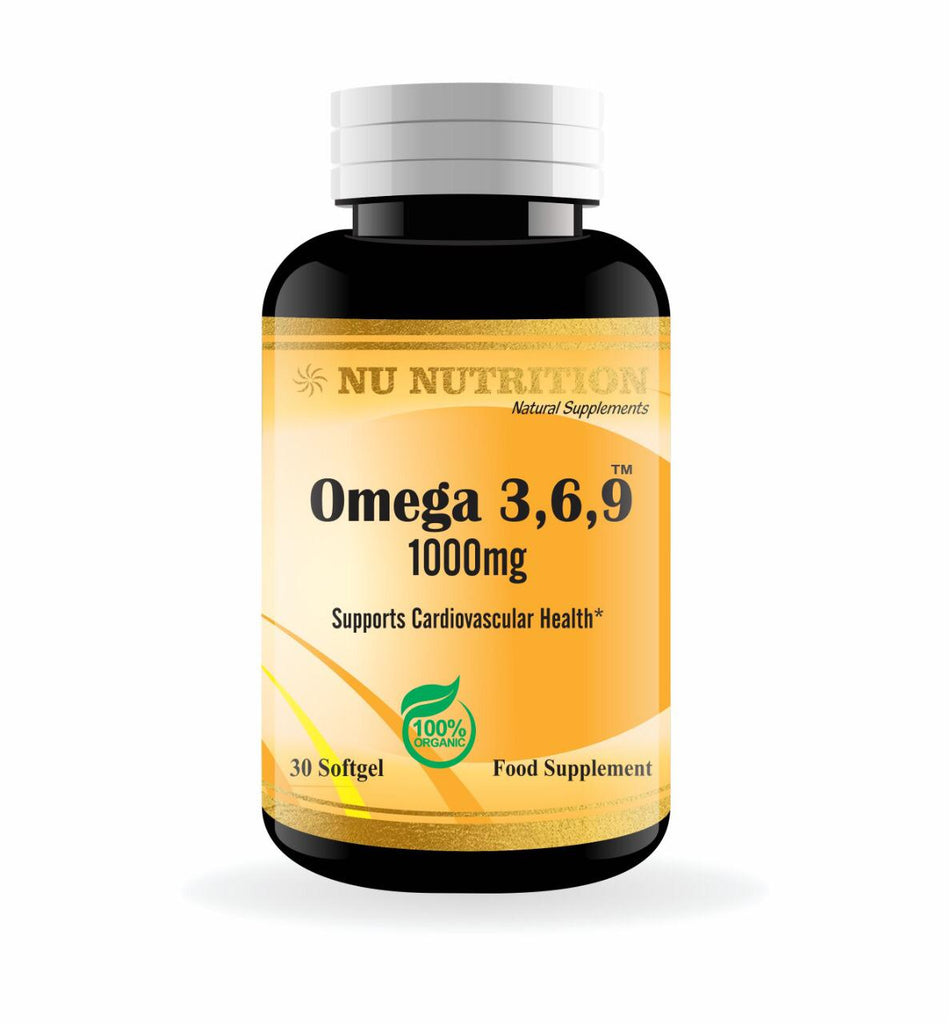 Nu Nutrition Omega 3, 6, 9 1000 MG 30 Softgels