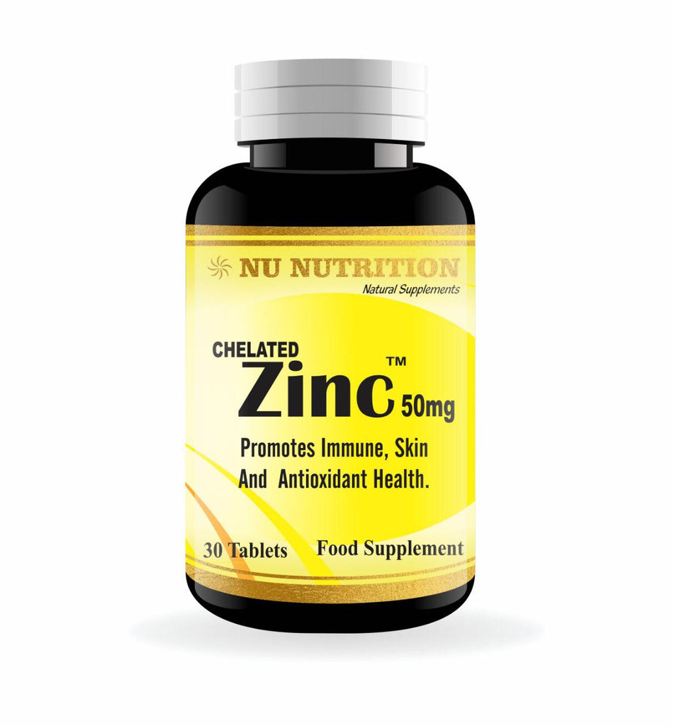 Nu Nutrition Zinc 50 MG (Chelated) 30 Tablets