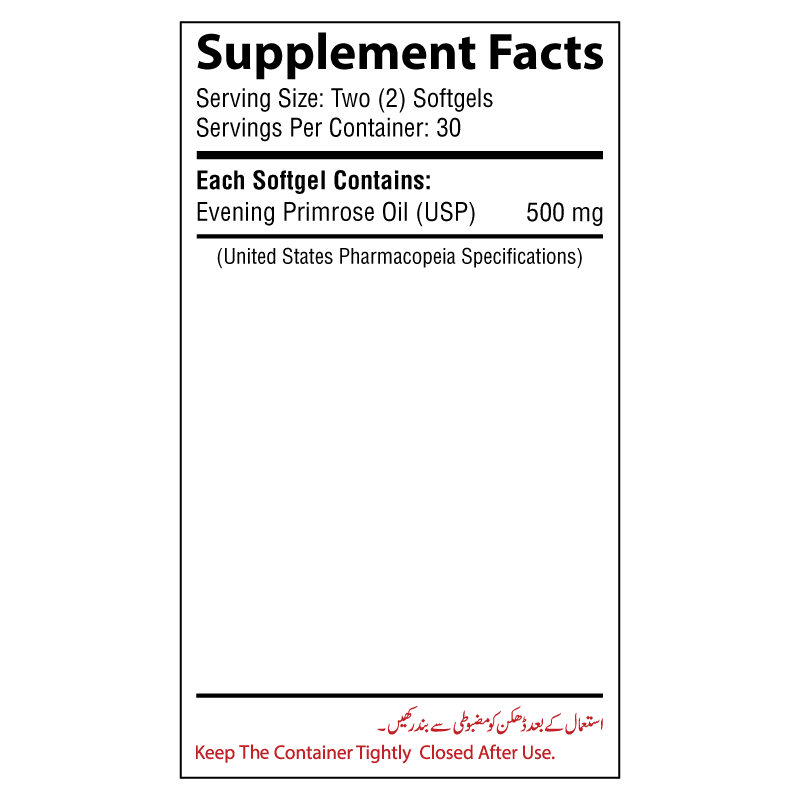 Nutrifactor Femrose 500 Evening Primrose Oil 60 Softgel