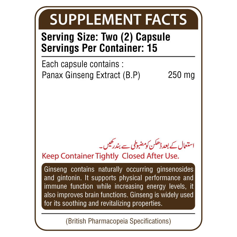Nutrifactor Ginseng 250 MG 30 Cap