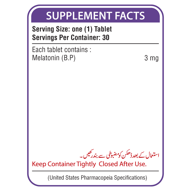 Nutrifactor Melatonin 3 MG Natural Sleep Aid