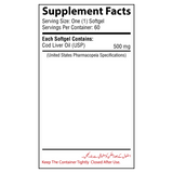 Nutrifactor Norcod 500 (Cod Liver Oil 500mg) 60 Softgels