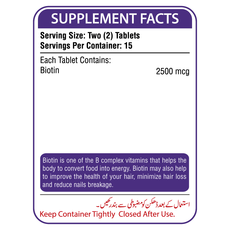 Nutrifactor Nutin Biotin 2500 MCG
